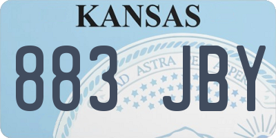 KS license plate 883JBY