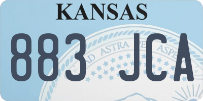 KS license plate 883JCA