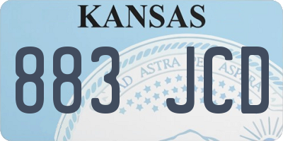 KS license plate 883JCD