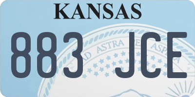 KS license plate 883JCE
