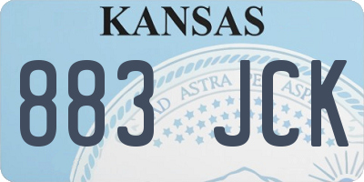 KS license plate 883JCK