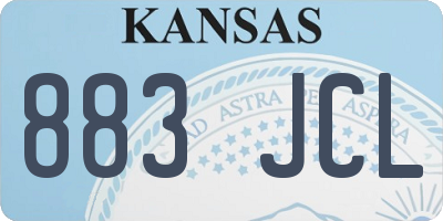 KS license plate 883JCL