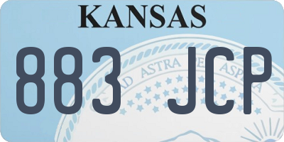KS license plate 883JCP