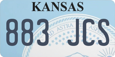 KS license plate 883JCS