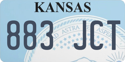 KS license plate 883JCT