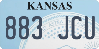 KS license plate 883JCU
