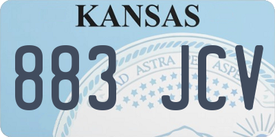 KS license plate 883JCV