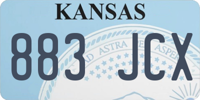 KS license plate 883JCX