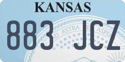 KS license plate 883JCZ