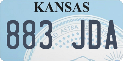 KS license plate 883JDA