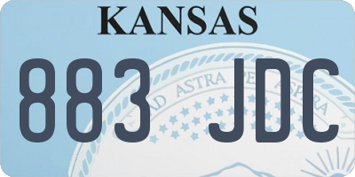 KS license plate 883JDC