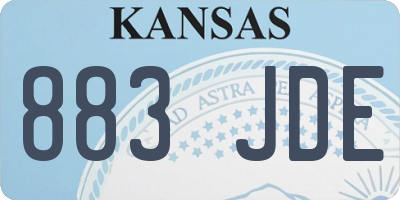 KS license plate 883JDE