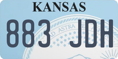 KS license plate 883JDH