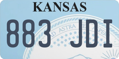 KS license plate 883JDI