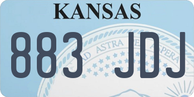 KS license plate 883JDJ