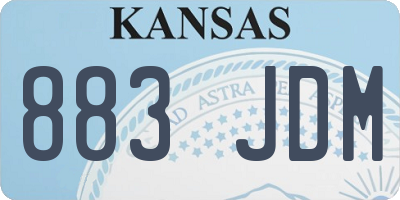 KS license plate 883JDM