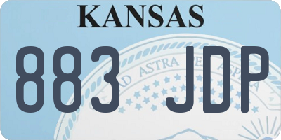 KS license plate 883JDP