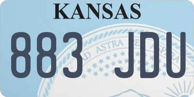 KS license plate 883JDU