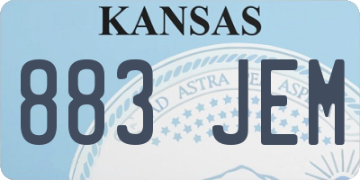 KS license plate 883JEM