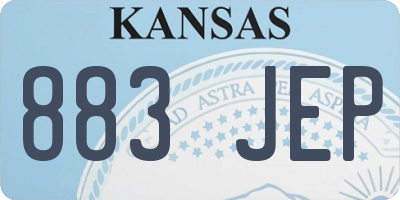 KS license plate 883JEP
