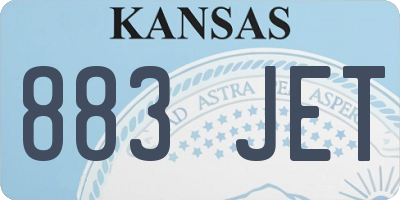 KS license plate 883JET