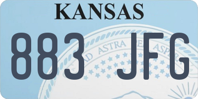 KS license plate 883JFG