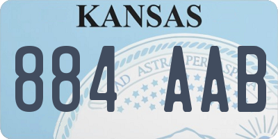 KS license plate 884AAB