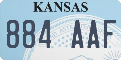 KS license plate 884AAF