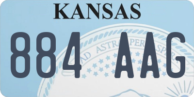 KS license plate 884AAG