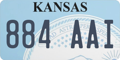 KS license plate 884AAI