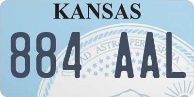 KS license plate 884AAL