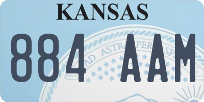 KS license plate 884AAM