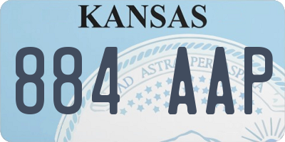 KS license plate 884AAP