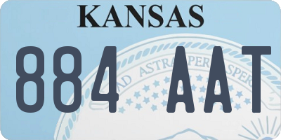 KS license plate 884AAT