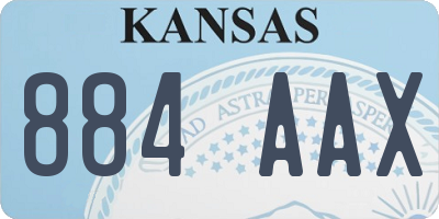 KS license plate 884AAX