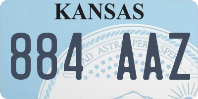 KS license plate 884AAZ