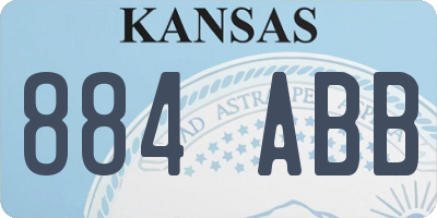 KS license plate 884ABB