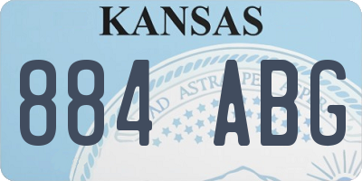 KS license plate 884ABG