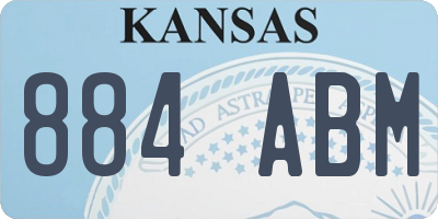 KS license plate 884ABM