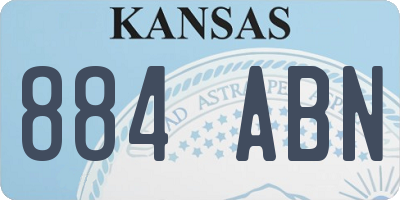 KS license plate 884ABN