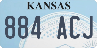 KS license plate 884ACJ