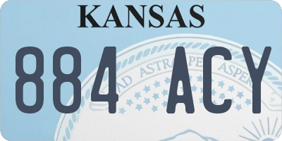KS license plate 884ACY