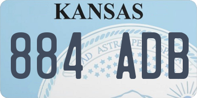 KS license plate 884ADB