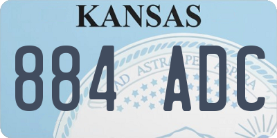 KS license plate 884ADC