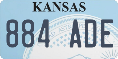 KS license plate 884ADE