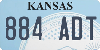 KS license plate 884ADT