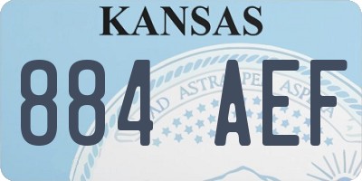 KS license plate 884AEF