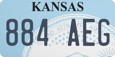 KS license plate 884AEG