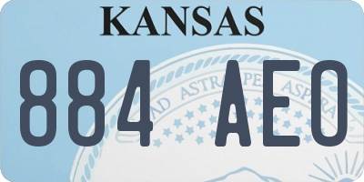 KS license plate 884AEO