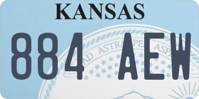 KS license plate 884AEW